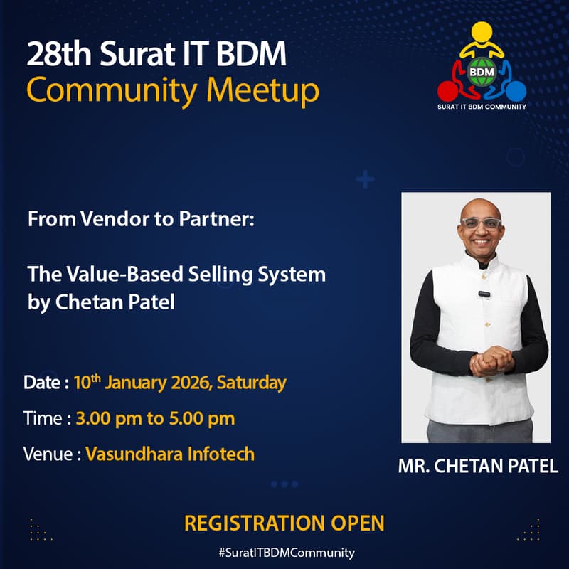 Cover Image for 28th Surat IT BDM Meetup