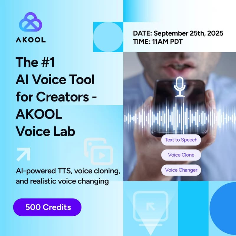 Cover Image for The #1 AI Voice Tool for Creators - Akool Voice Lab