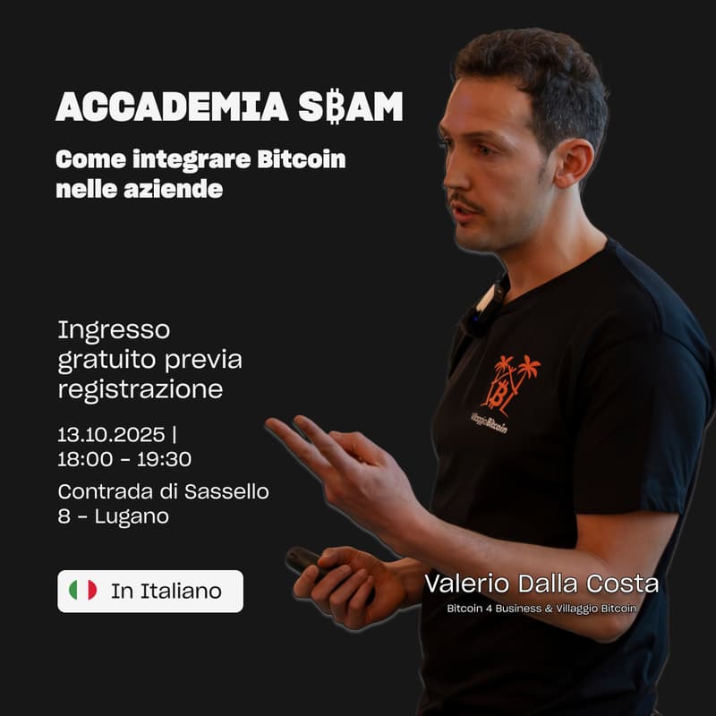 Cover Image for Satoshi Spritz πΉ Accademia SBAM - Come integrare Bitcoin nelle aziende