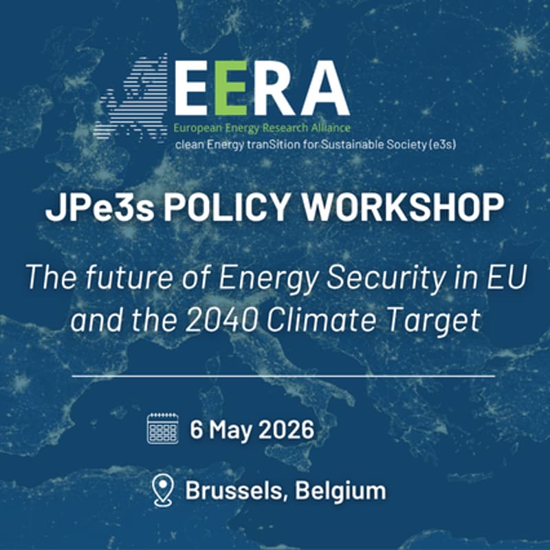 Cover Image for JP e3s Policy Workshop "The future of Energy Security in EU and the 2040 Climate Target"