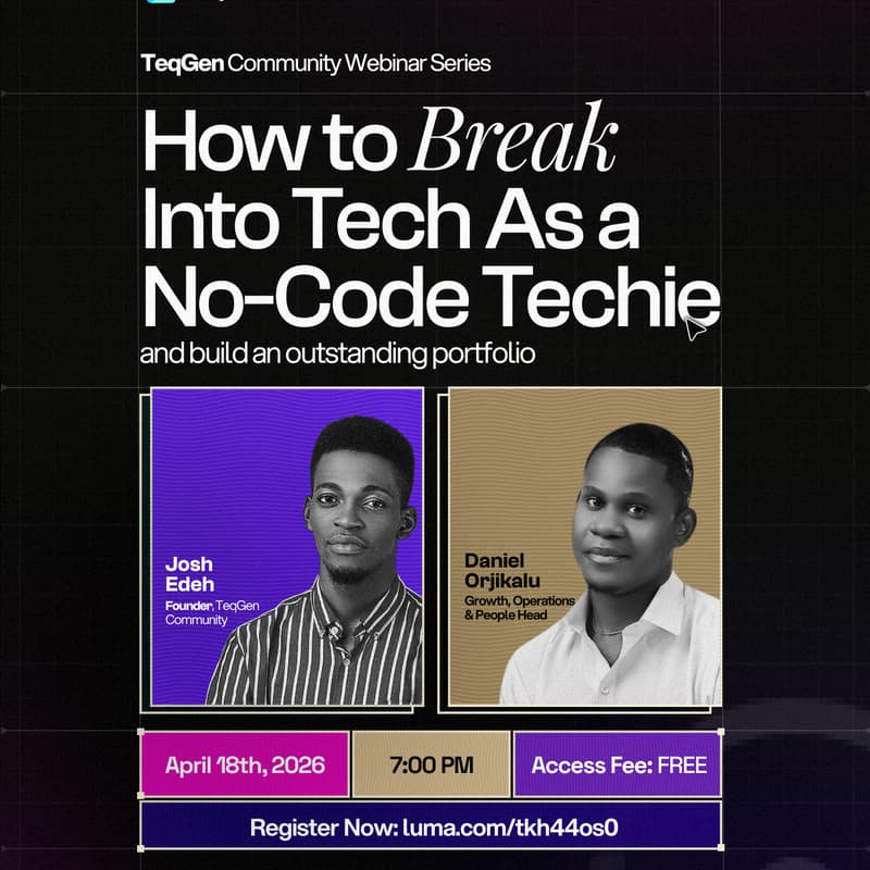 Cover Image for How to Break Into Tech As a No-Code Techie and Build An Outstanding Portfolio