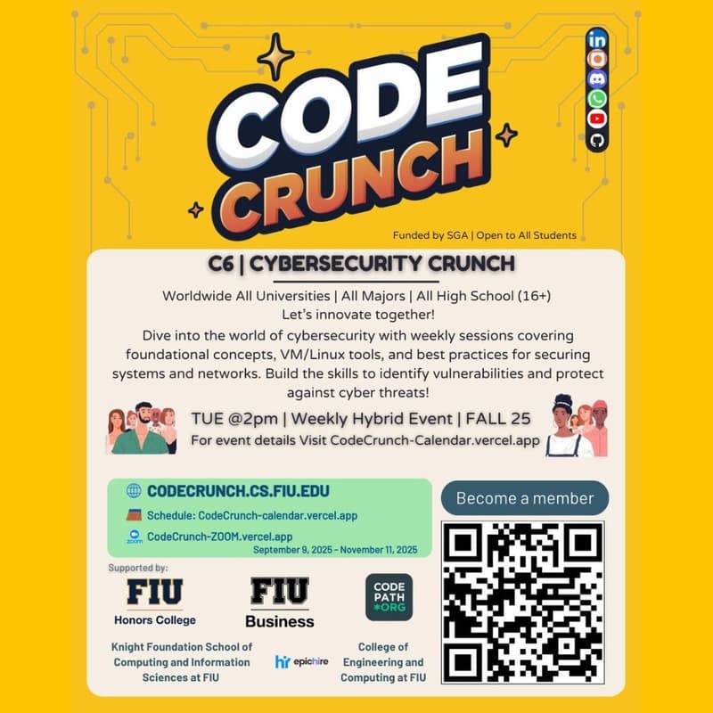 Cover Image for Linux Basics – Cyber Crunch @ FIU