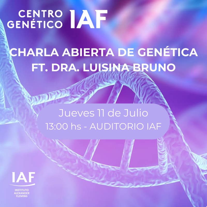 Foto de portada de Charla Abierta de Genética Ft. Dra. Luisina Bruno