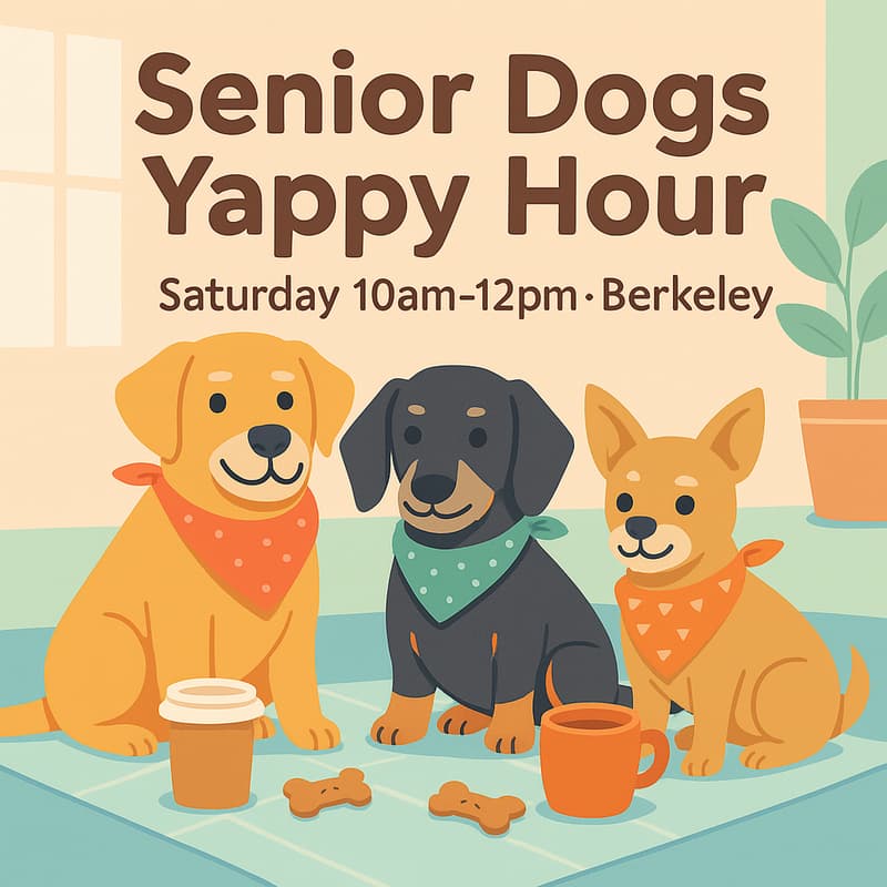 Cover Image for Senior Dogs Yappy Hour🐶