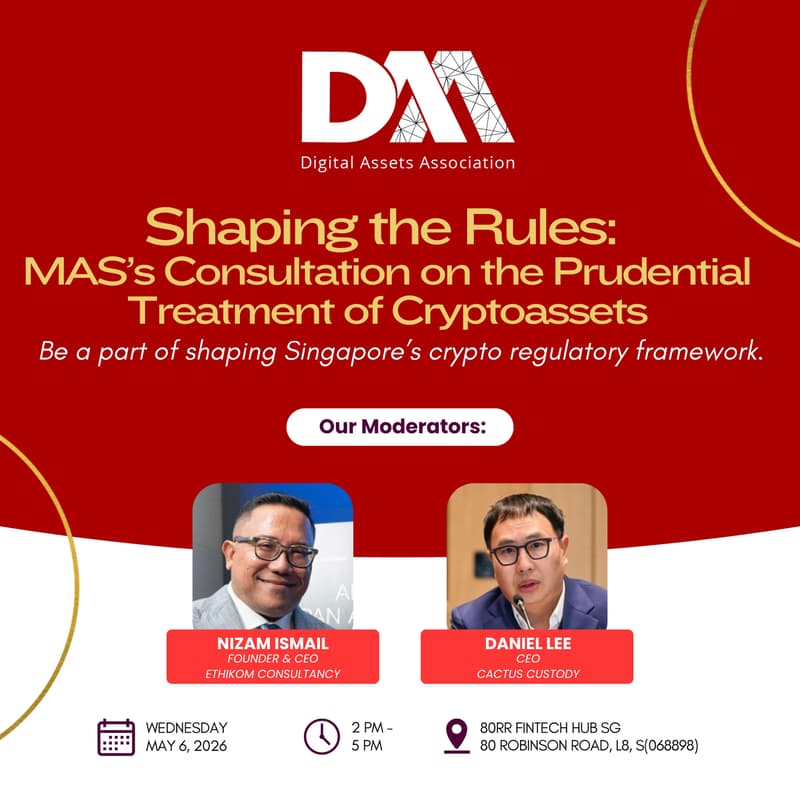 Cover Image for Shaping the Rules: MAS Consultation on the Prudential Treatment of Cryptoassets