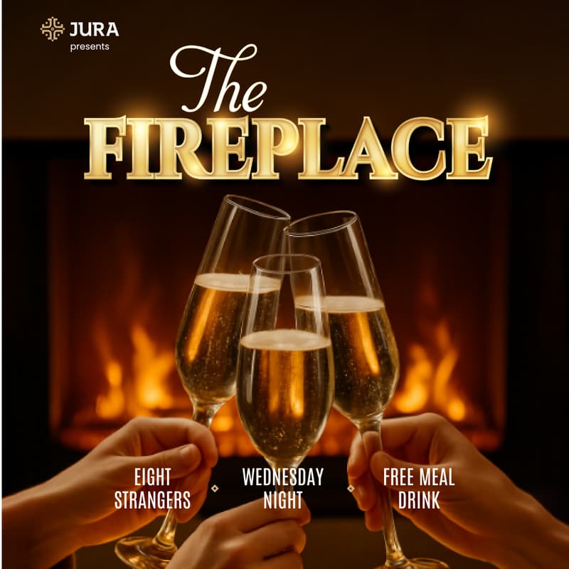Gambar Sampul untuk The Fireplace: 8 Strangers – Wednesday Night – Dinner & Networking