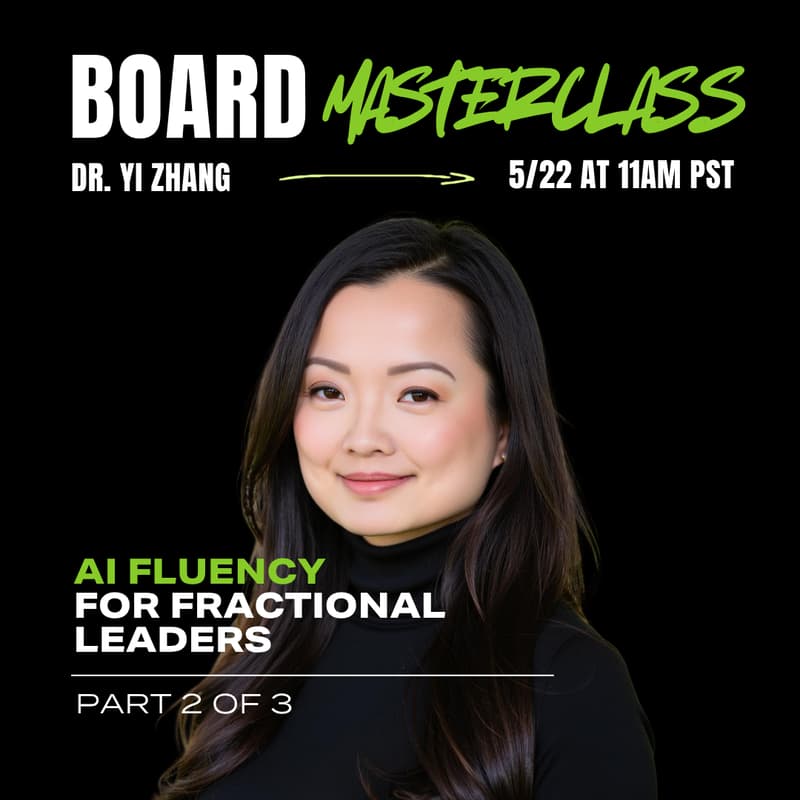 Cover Image for TICKETED MASTERCLASS: AI Fluency for Fractional Leaders: The Four Decisions