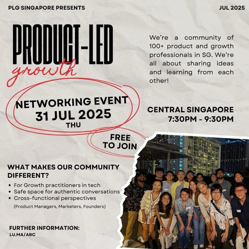Cover Image for SG PLG Meetup #9: Happy Hour with Growth & Product Folks