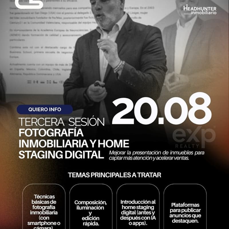 Cover Image for Curso de Verano: Fotografía Inmobiliaria y Home Staging Digital por EDUARDO SÁNCHEZ