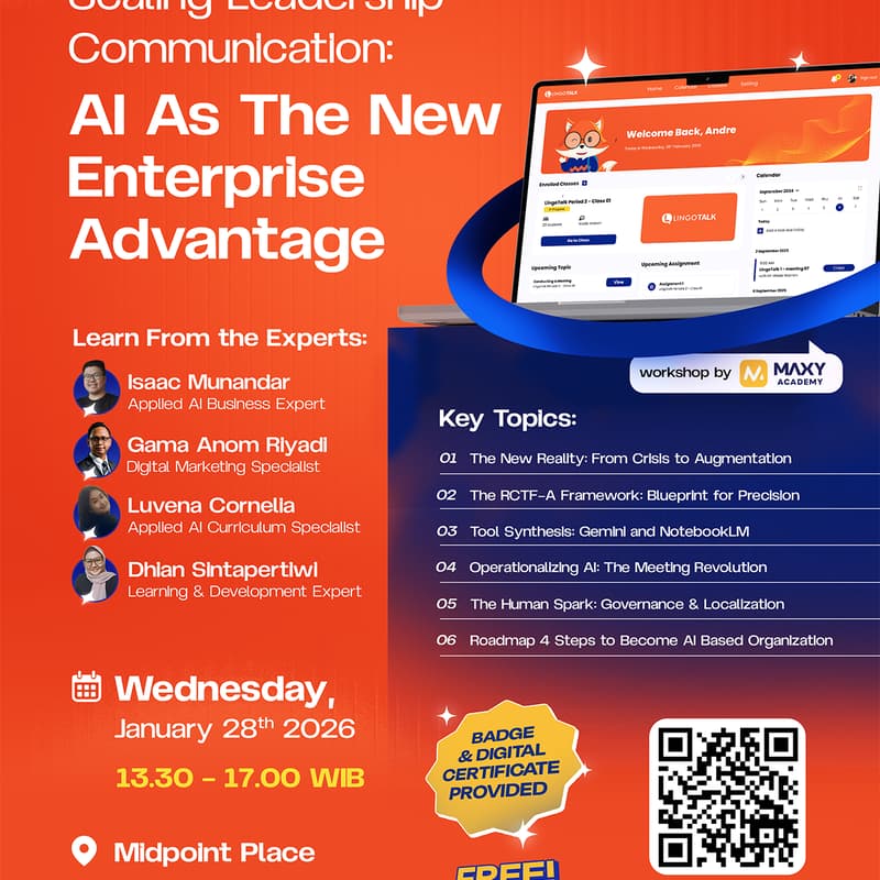 Cover Image for Scaling Leadership Communication: AI as the New Enterprise Advantage (LingoTalk x KOMDIGI)