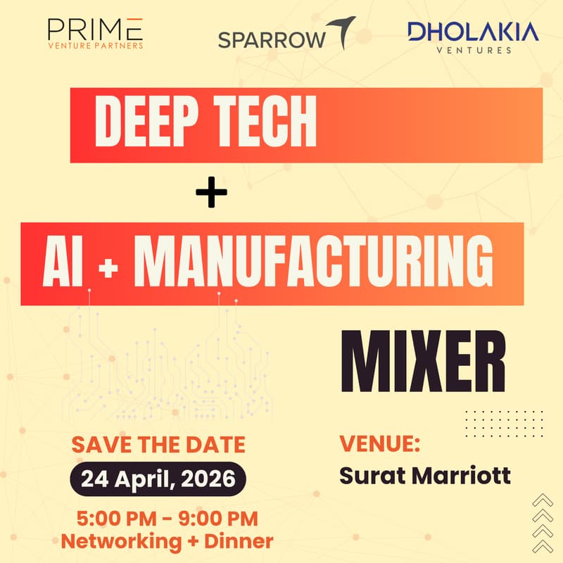 Cover Image for Masterclass with 3 VCs + Founders - Surat