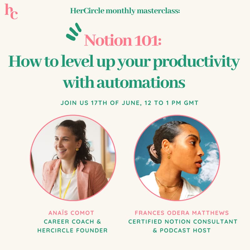 Cover Image for ⚡ Notion 101: How to level up your productivity with automations with Frances Odera Matthews