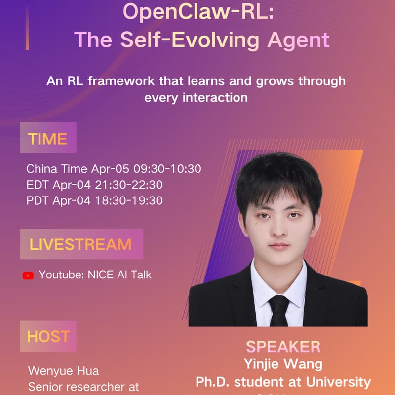 Cover Image for OpenClaw-RL: The Self-Evolving Agent (NICE No.158)