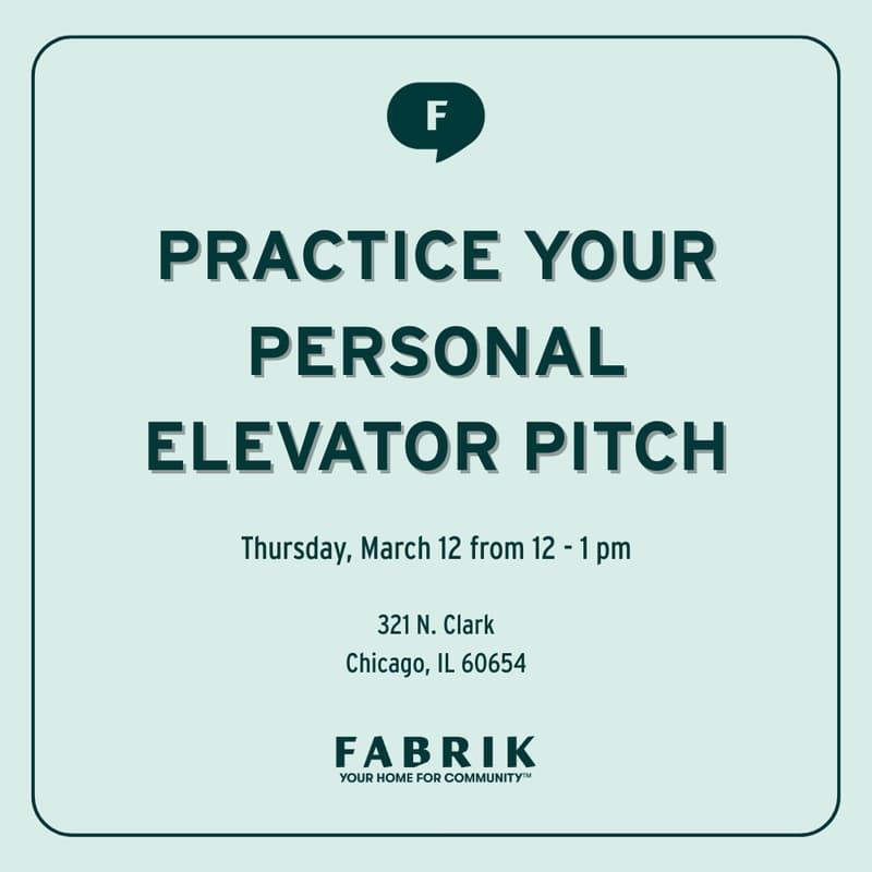 Cover Image for Practice Your Personal Elevator Pitch