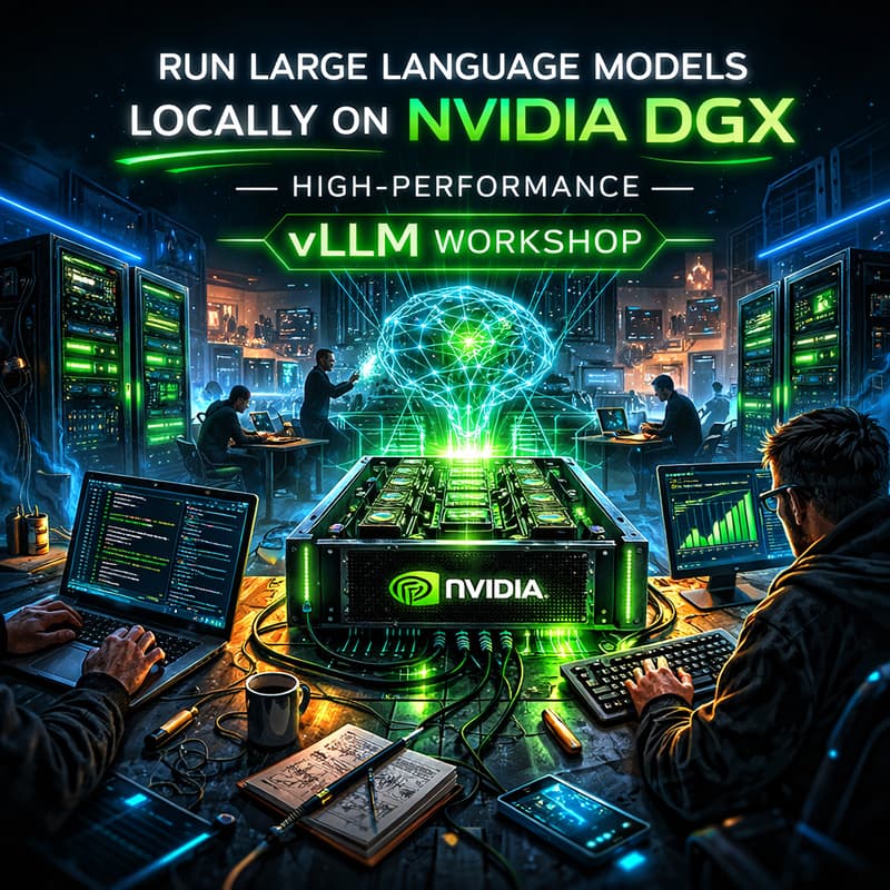Cover Image for Run Large Language Models Locally on NVIDIA DGX — High-Performance vLLM Workshop - Open Registration