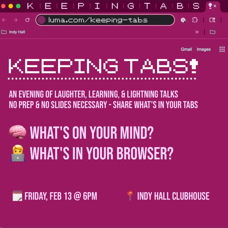 Cover Image for KEEPING TABS: Lightning talks