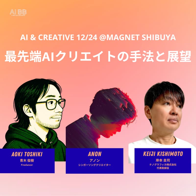 Cover Image for [AI-C3] 最先端AIクリエイトの手法と展望