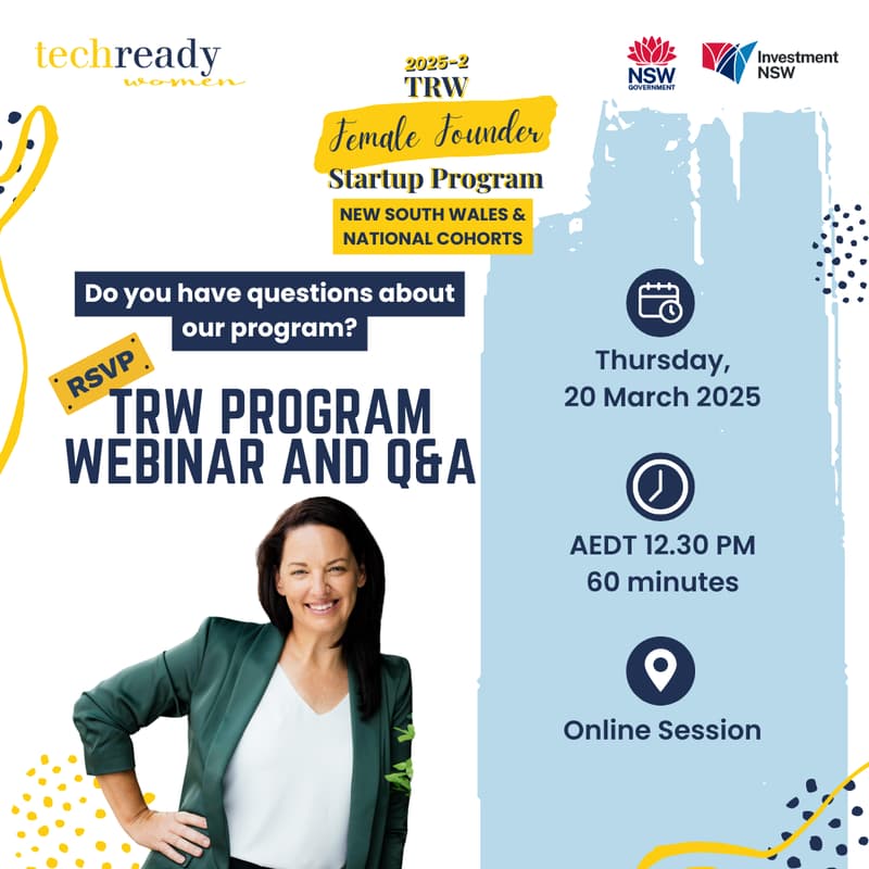 Cover Image for 2025 May TRW Female Founder Startup Program Webinar and Q&A