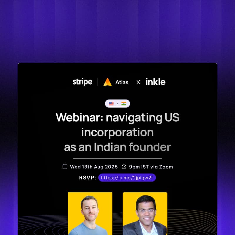 Cover Image for Stripe Atlas Relaunch with Inkle for Indian Founders