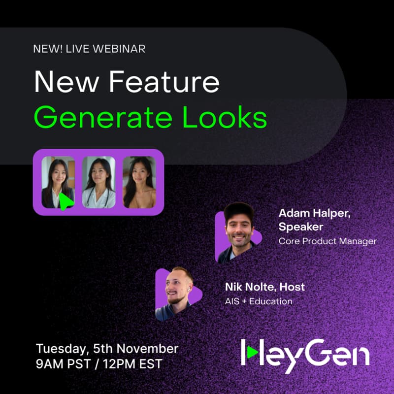 Cover Image for New Feature Launch: Generate Looks