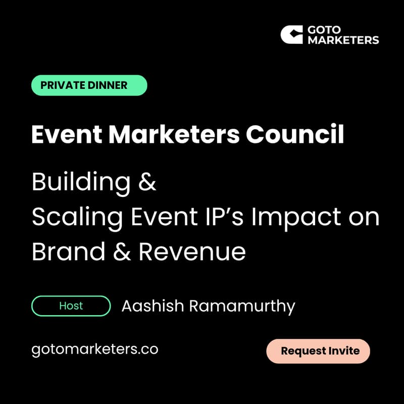 Cover Image for Private Dinner: How do we stop running events and start building Event IPs that actually grow the business?