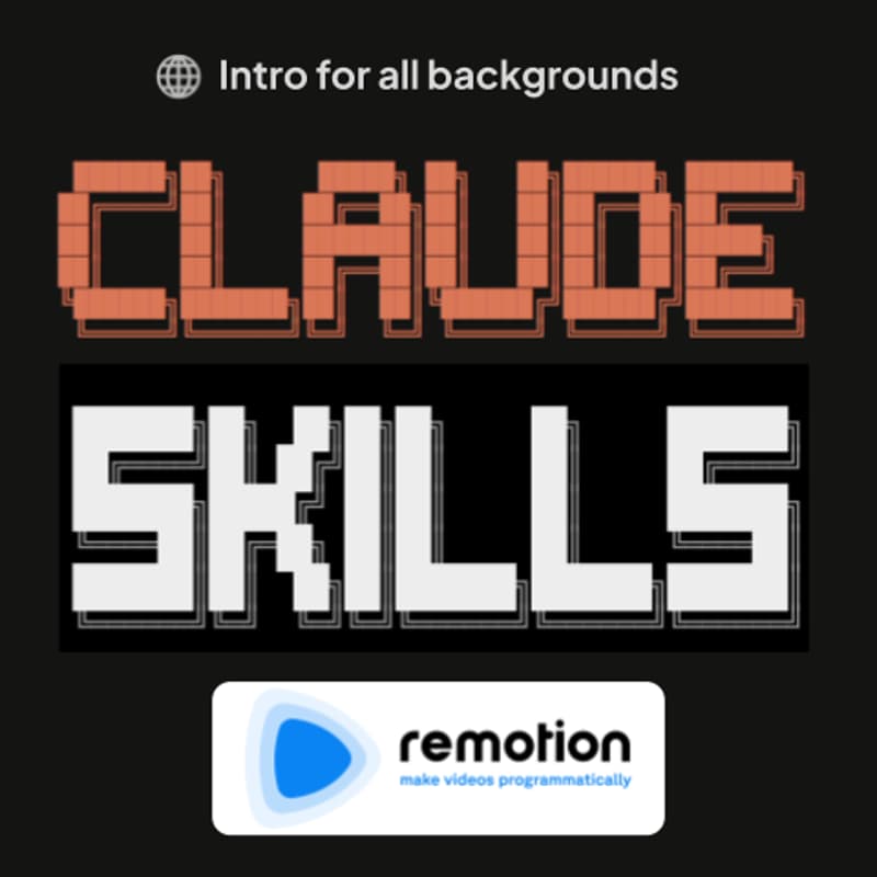Cover Image for Make Videos with Claude Code Remotion Skill