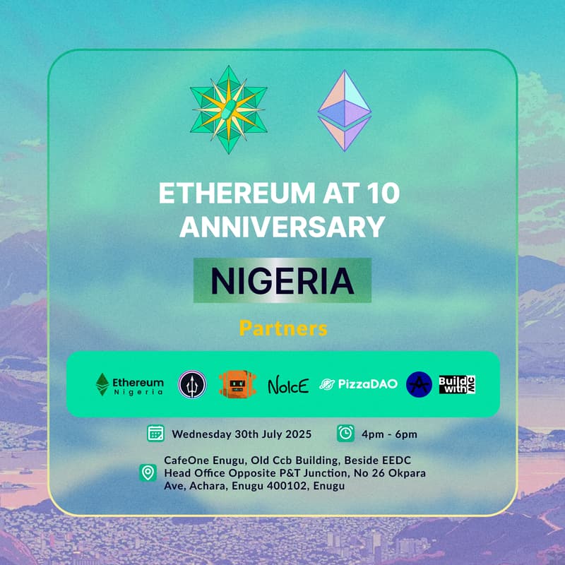 Cover Image for Celebrating Ethereum At 10 - Greenpill Nigeria (ENUGU EDITION)