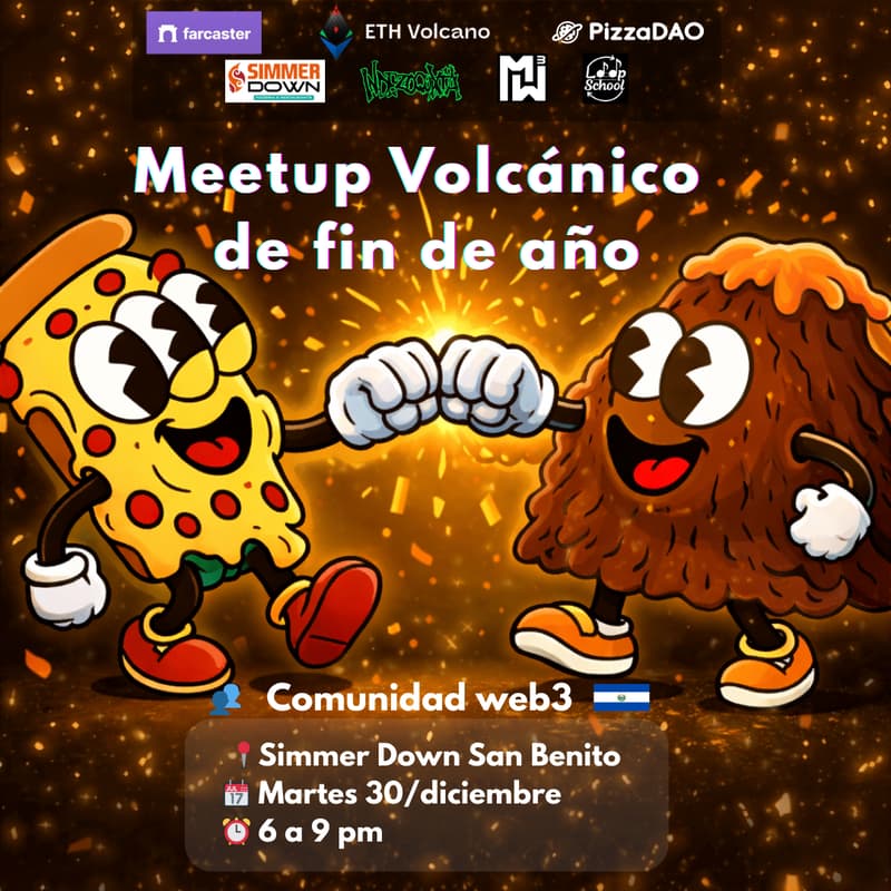 Cover Image for 🍕🌋 Meetup Volcánico de fin de año