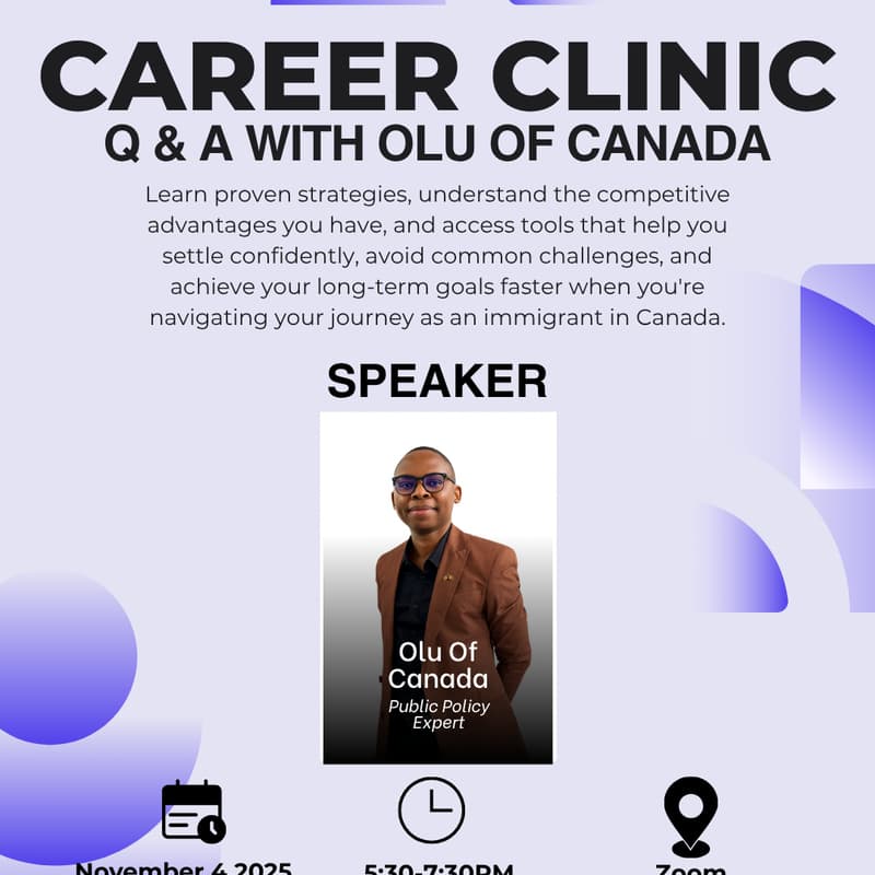 Cover Image for Career Clinic: Q&A with Olu of Canada