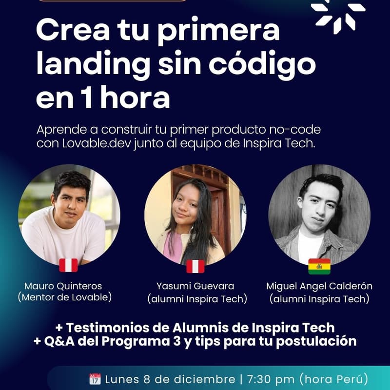 Cover Image for ¿Te imaginas crear una landing completa en menos de una hora y sin programar? 👀⚡