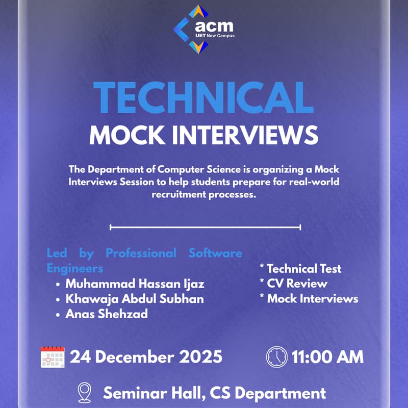 Cover Image for TECHNICAL MOCK INTERVIEWS