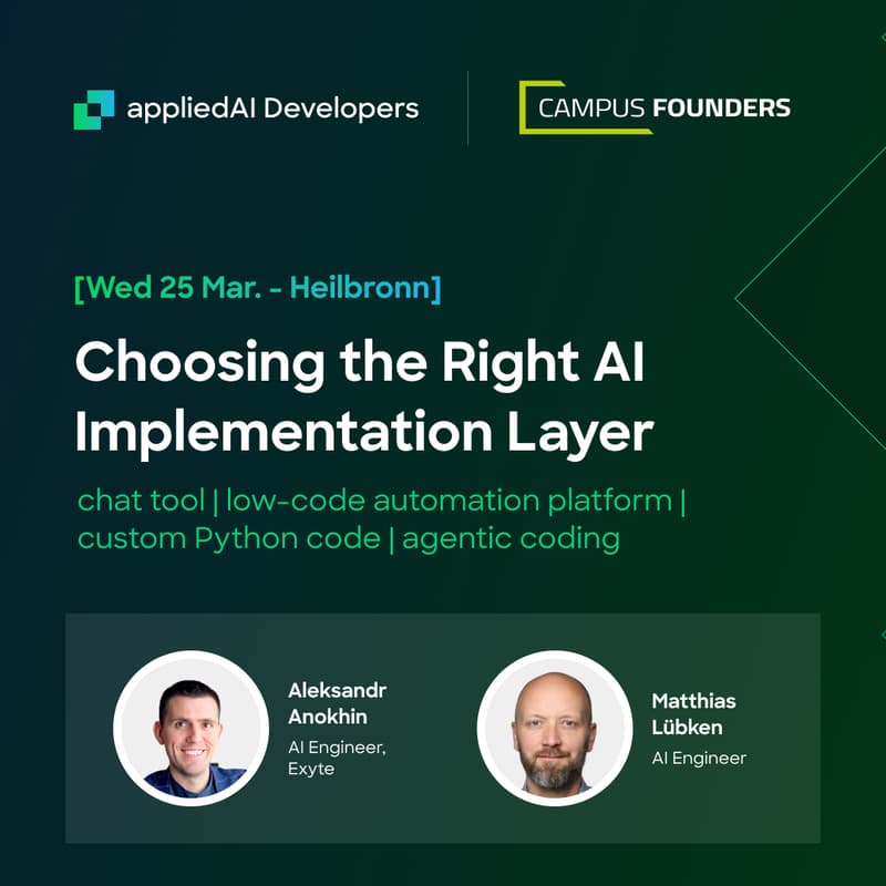 Cover Image for appliedAI Developers Meetup @ Heilbronn