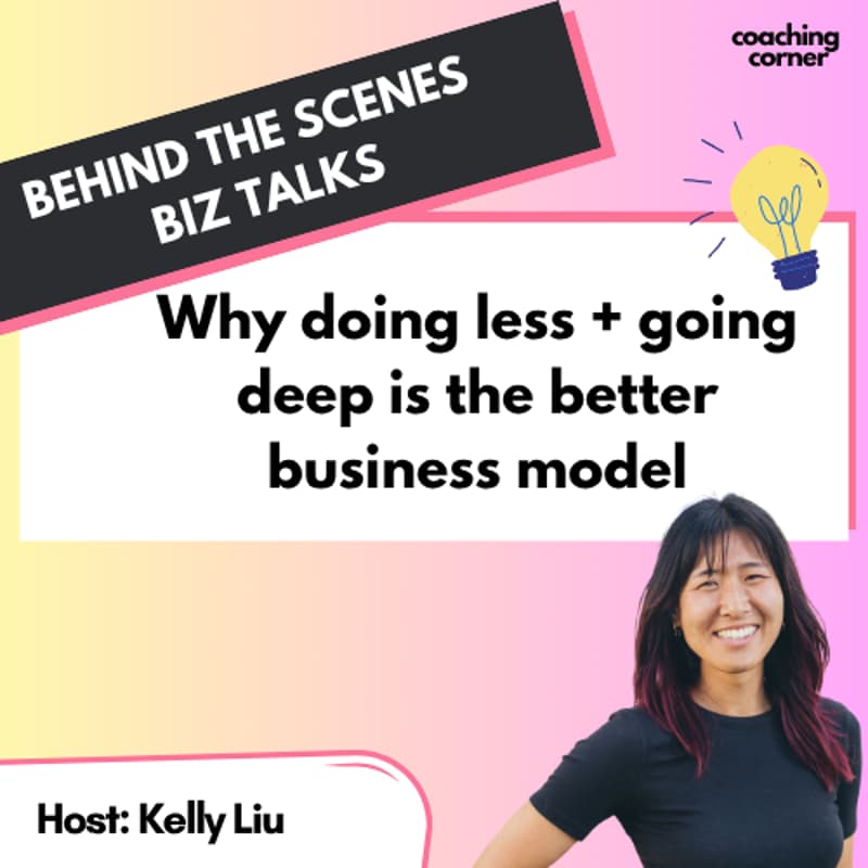Cover Image for BTS Talk: Why doing less + going deep is the better business model