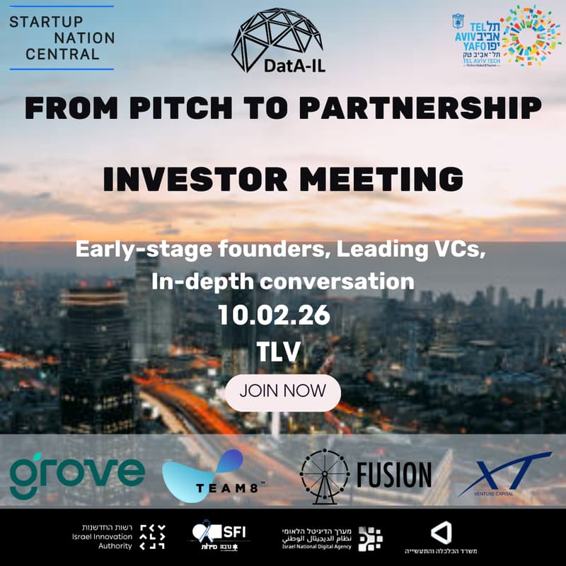 Cover Image for From Pitch to Partnership AI מפגש משקיעים ויזמי