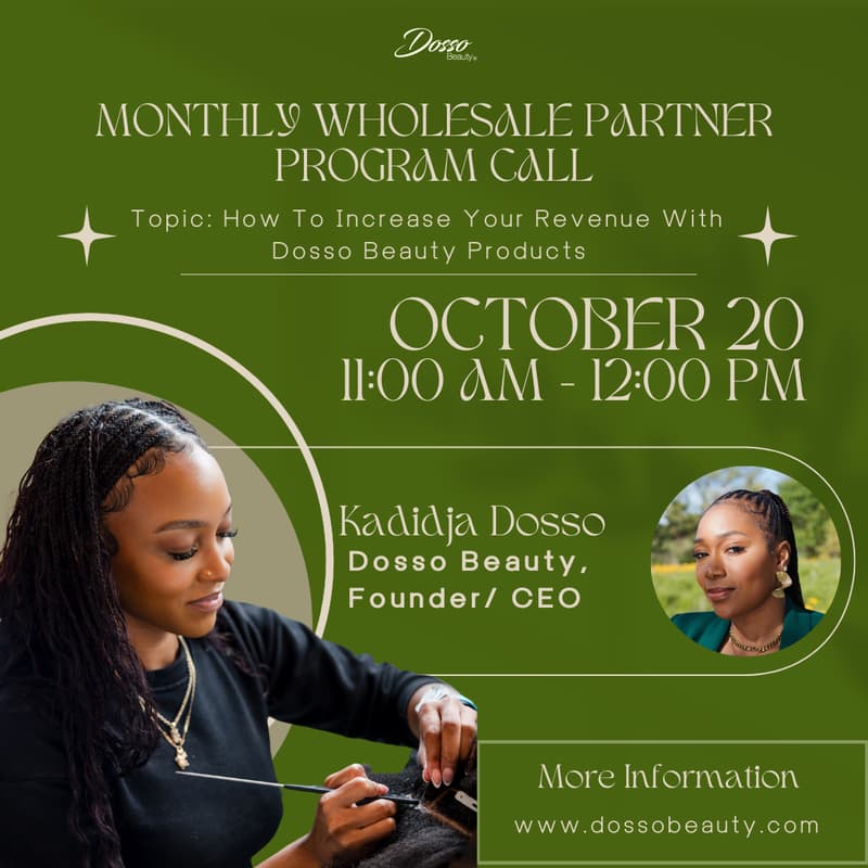 Cover Image for Dosso Beauty Wholesale Partner Program Monthly Call - Revenue Projection