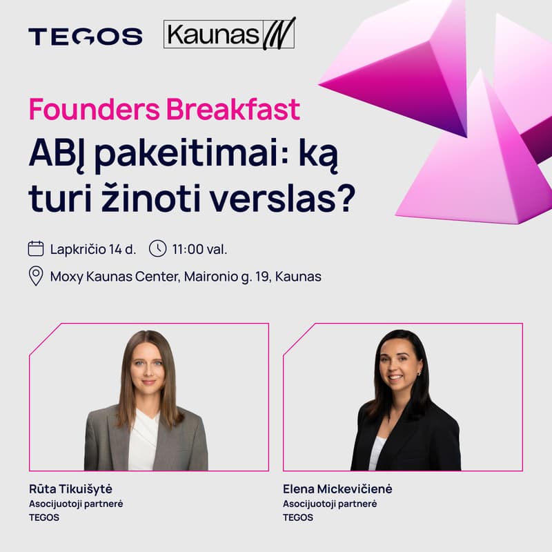 Cover Image for Founders Breakfast | ABĮ pakeitimai: ką turi žinoti verslas?