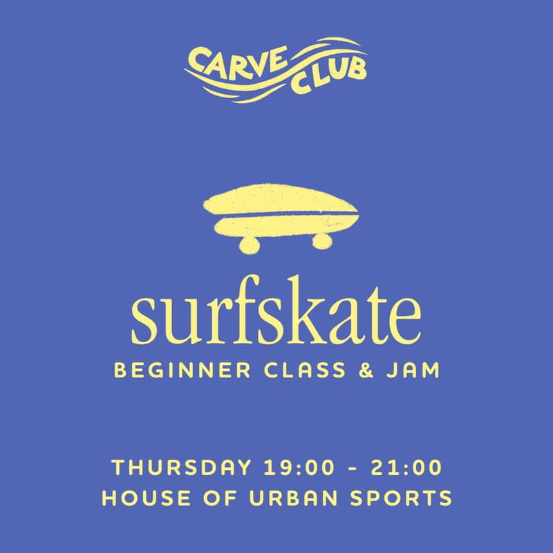 Cover Image for Indoor Surfskate Beginners class and free flow practice