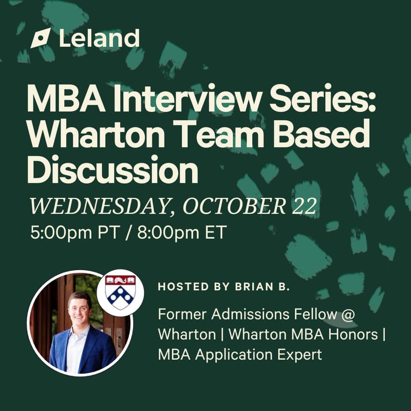 Cover Image for MBA Interview Series: Wharton Team Based Discussion