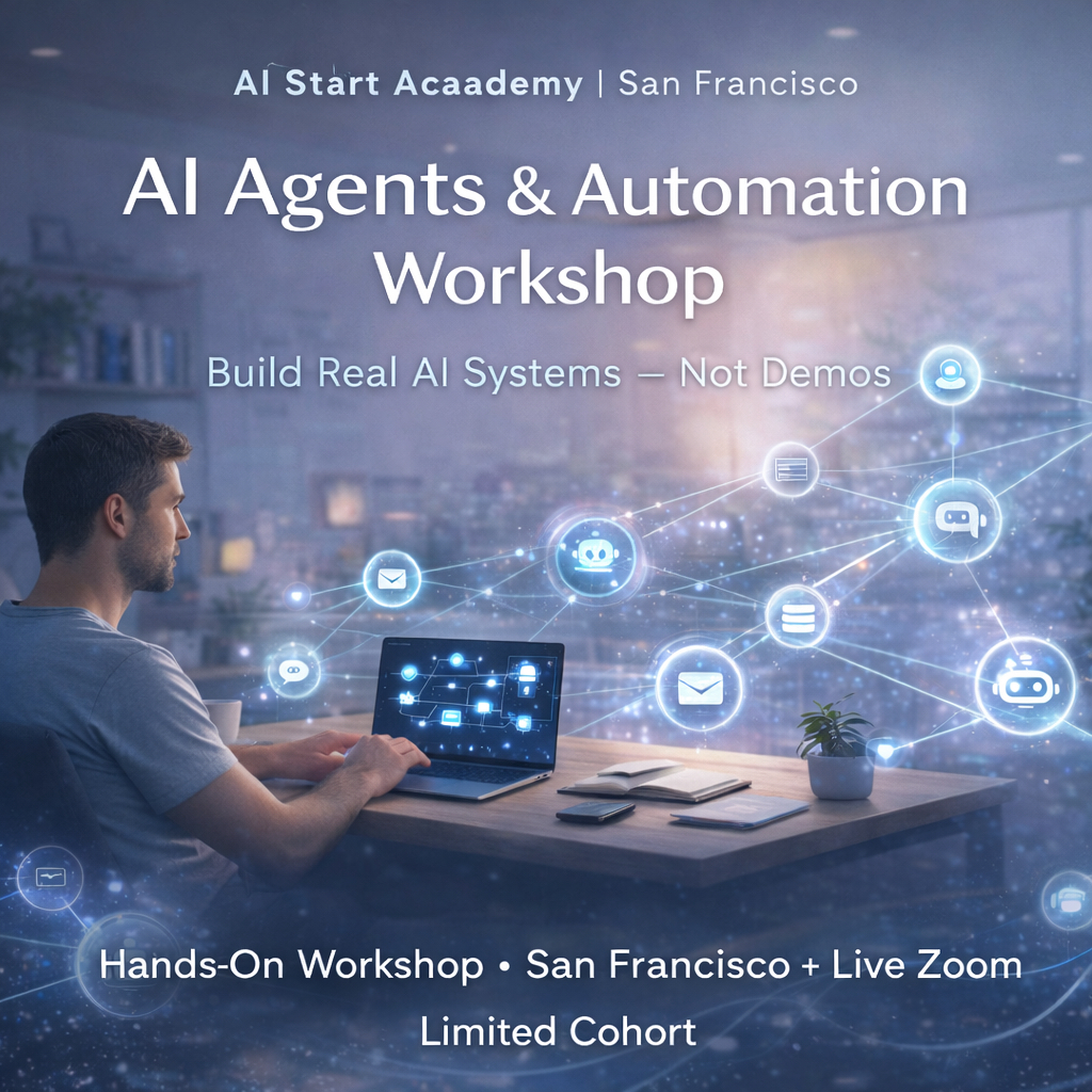 Cover Image for 5-Day Hands-On AI Workshop: Automation, Cybersecurity & Digital Employees (In-Person SF & Online)