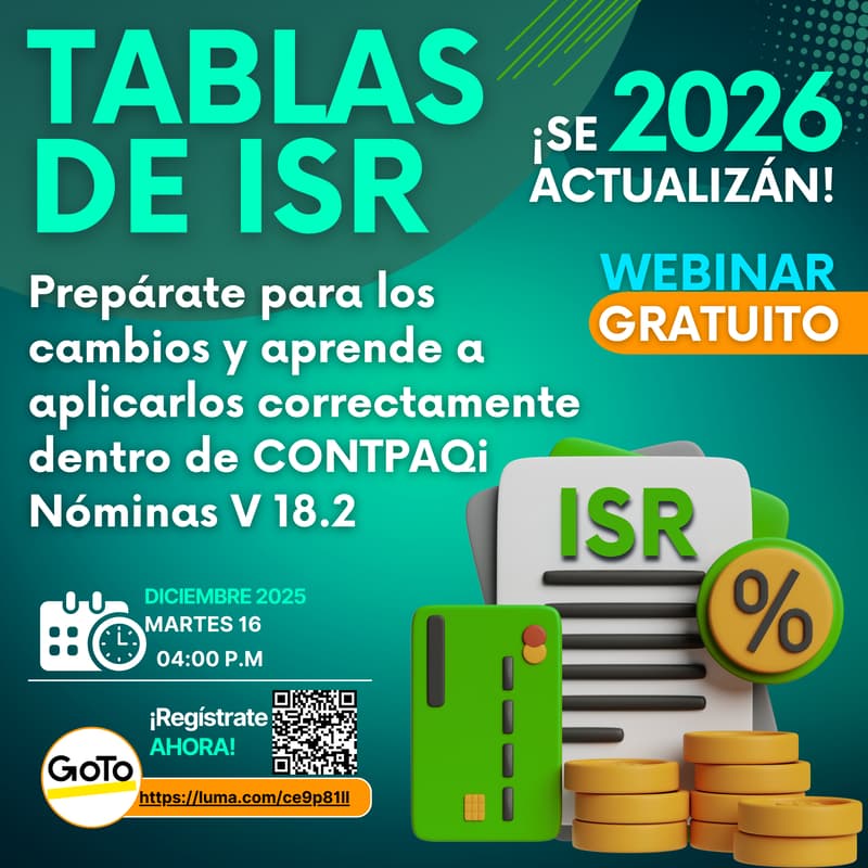 Foto de portada de Cambio en Tablas de ISR con CONTPAQi Nóminas