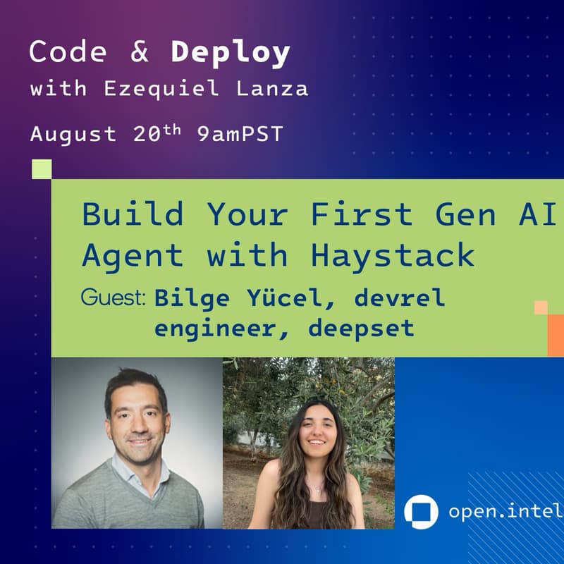 Cover Image for Code & Deploy: Build Your First Gen AI Agent with Haystack