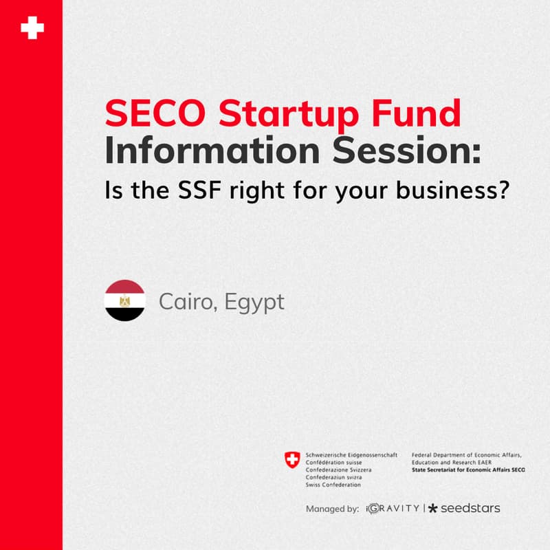 Cover Image for SECO Startup Fund Information Session: Cairo