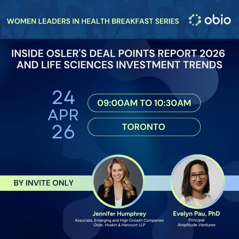 Cover Image for OBIO® WiHI Breakfast: Inside Osler's Deal Points Report 2026 and Life Sciences Investment Trends