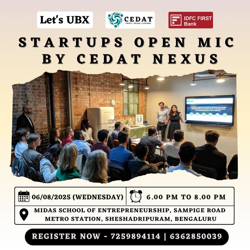 Cover Image for STARTUPS OPEN MIC BY CEDAT NEXUS