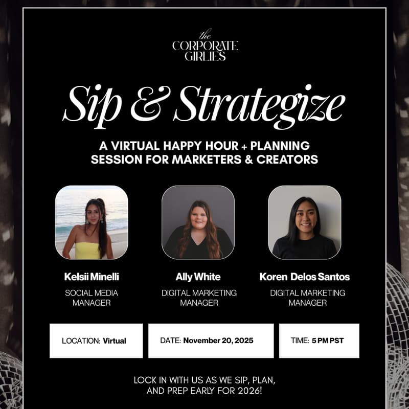 Cover Image for Sip & Strategize: A Virtual 2026 Planning Session for Marketers & Creators
