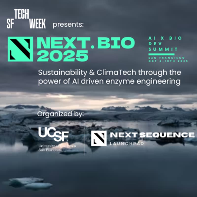 Cover Image for NEXT.BIO 2025 - Sustainability & ClimaTech through the power of AI driven enzyme engineering