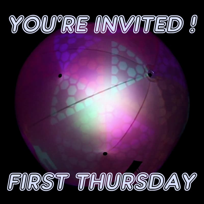 Cover Image for FIRST THURSDAY: “Creating a Giant LED Ball” by Brian Dougherty. Featuring Kevin Dowling presenting pioneering LED fixtures.