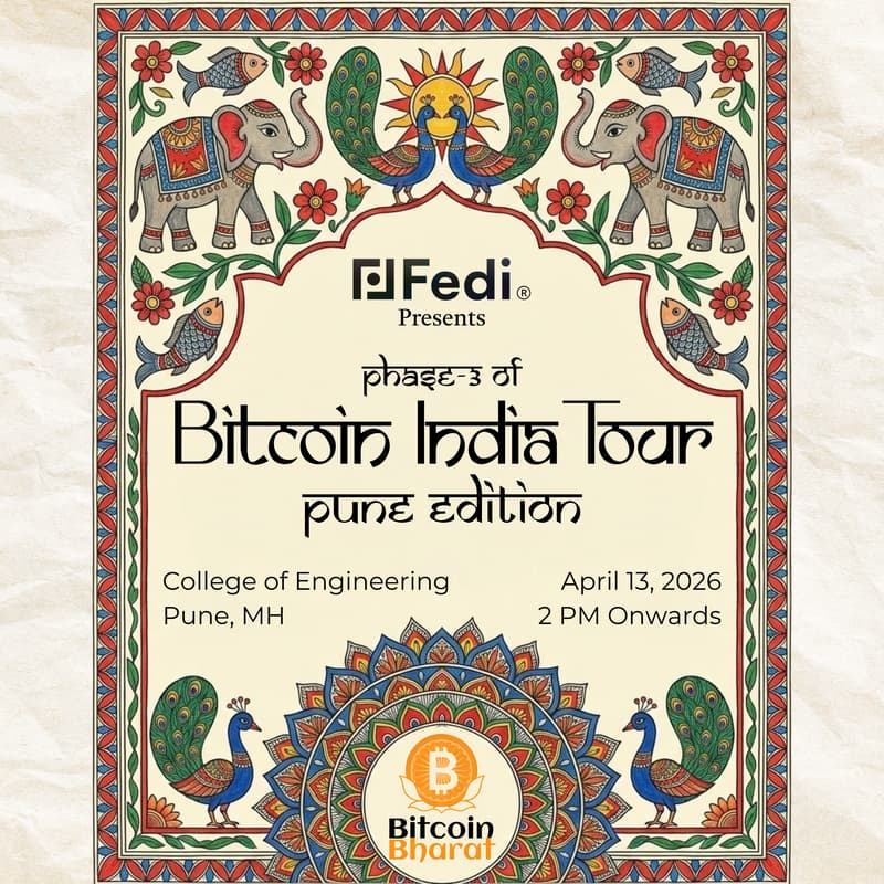 Cover Image for Bitcoin India Tour- Pune Edition
