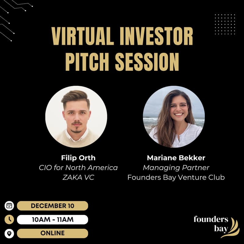 Cover Image for Founders Bay: Virtual Investor Pitch Session
