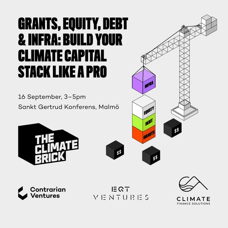 Cover Image for Grants, Equity, Debt & Infra: Building Your Climate Capital Stack Like a Pro